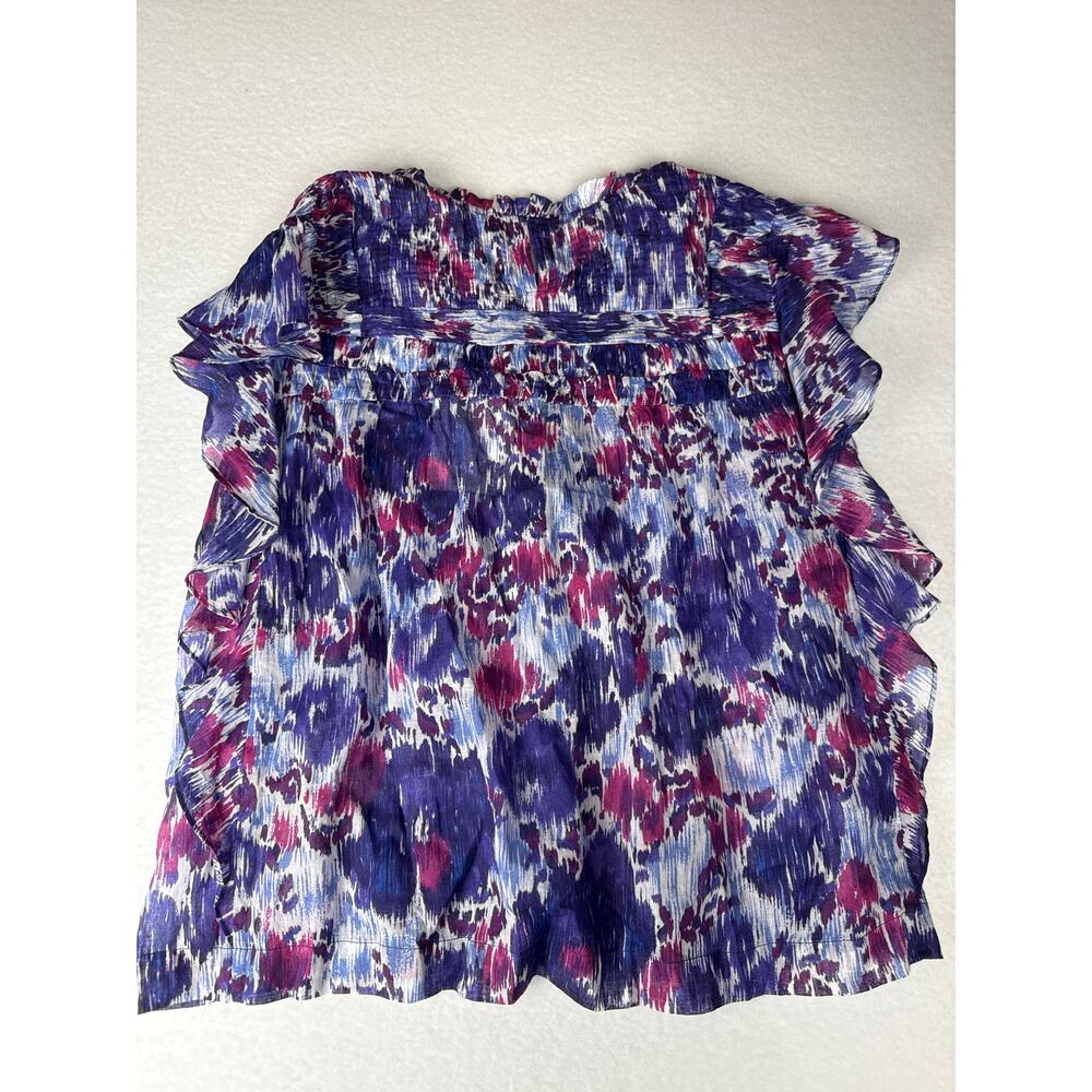 NWT Isabel Marant etolie abstract flutter sleeve layona blouse XS - Picture 12 of 14